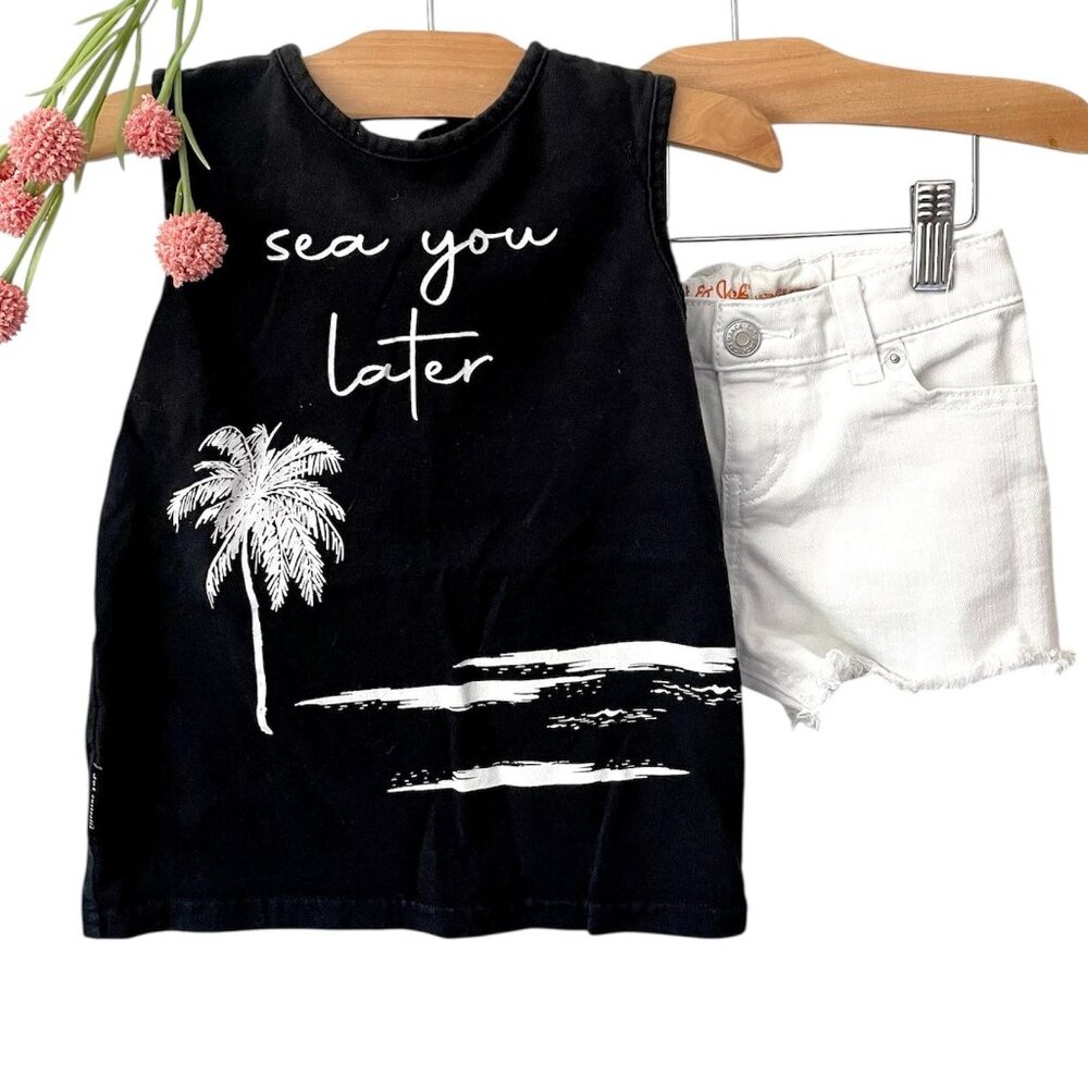 Dot Australia Toddler Girl "Sea You Later" Beachy Outfit Bundle